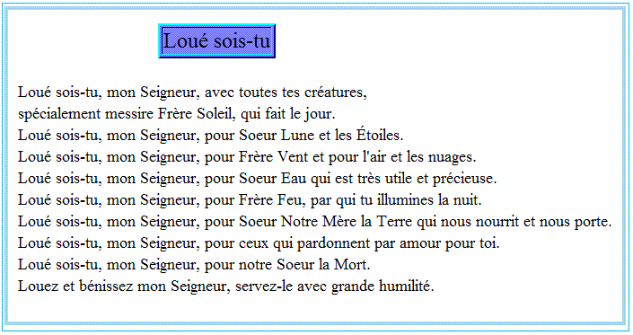 prire de saint franois