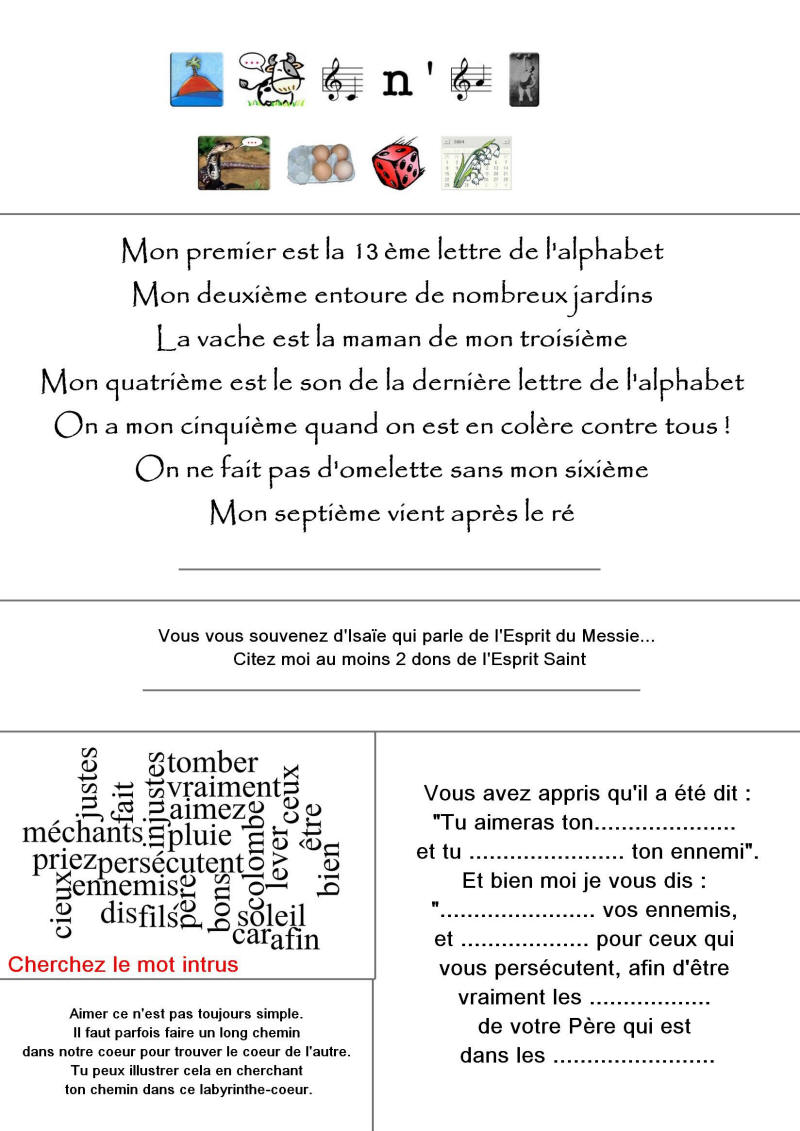 6 preuves pour 6 lettres