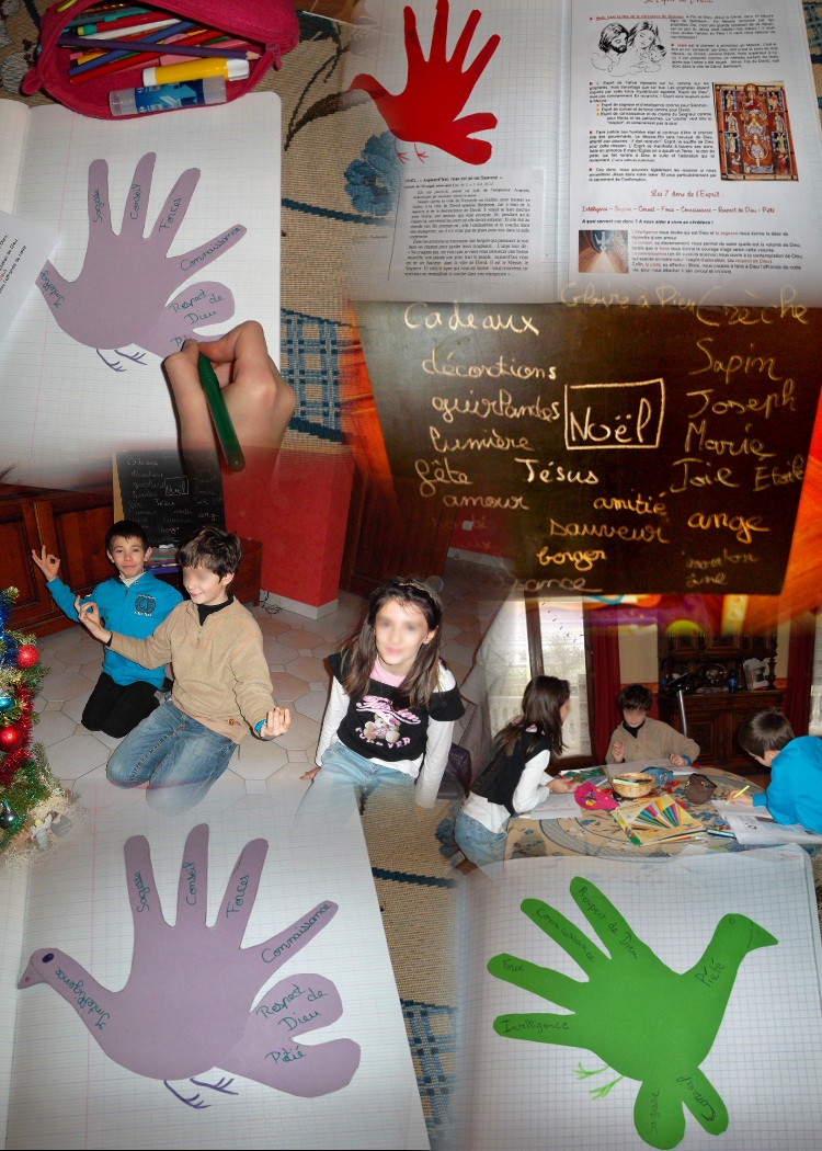 seance cate esprit collage